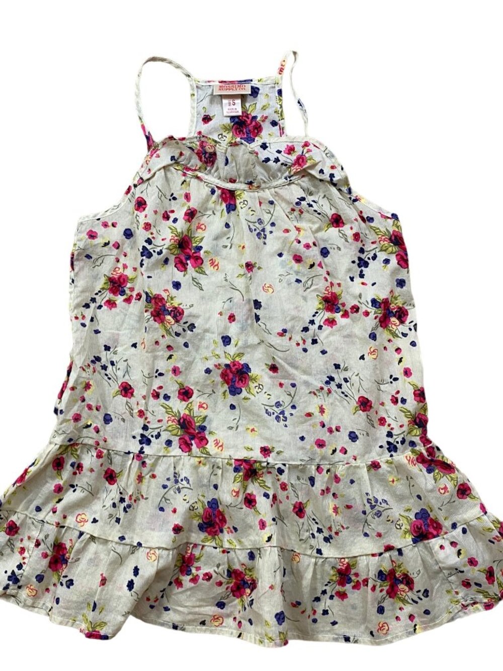 Mossimo Supply Co. Y2K Babydoll Tiered Ruffle Top Small Floral Boho Fairy Grunge